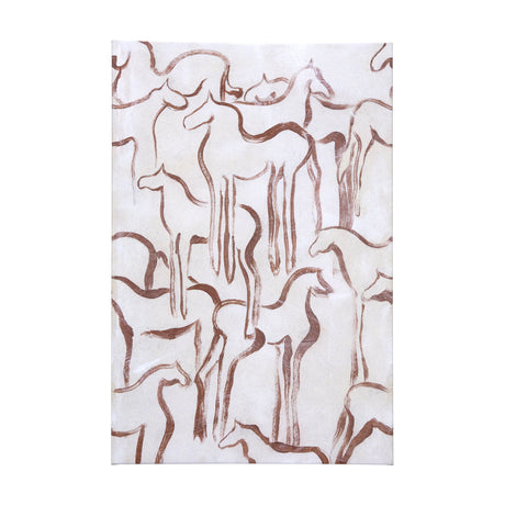 Horse Herd III by Mercana Studio a Hand Embellished Textured Canvas by Mercana at Eve Furniture