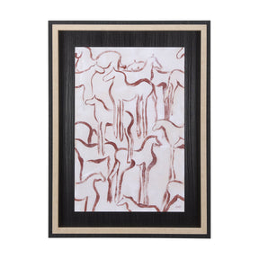 Horse Herd III by Mercana Studio a Hand Embellished Textured Framed Art Print by Mercana at Eve Furniture