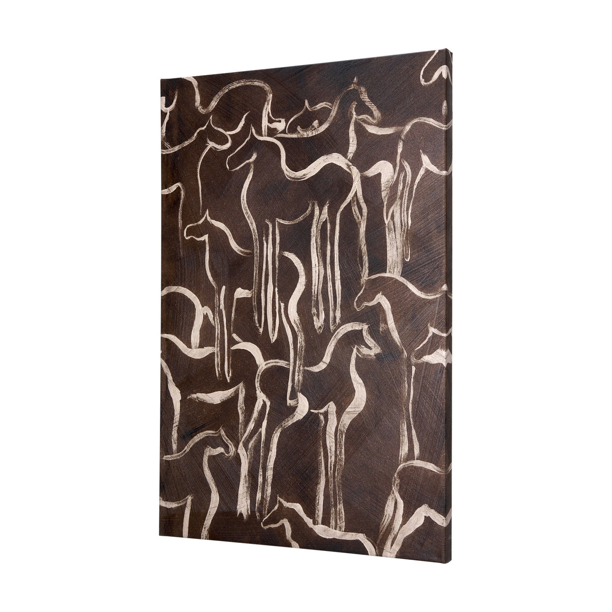 Horse Herd IV by Mercana Studio a Hand Embellished Textured Canvas by Mercana at Eve Furniture