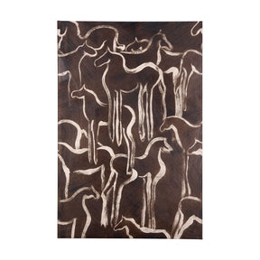 Horse Herd IV by Mercana Studio a Hand Embellished Textured Canvas by Mercana at Eve Furniture