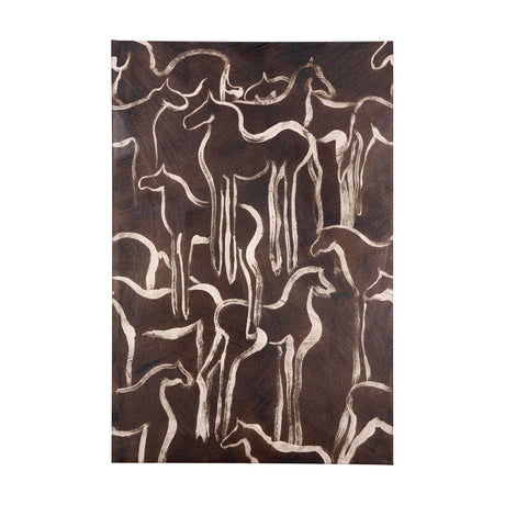 Horse Herd IV by Mercana Studio a Hand Embellished Textured Canvas by Mercana at Eve Furniture