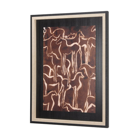 Horse Herd IV by Mercana Studio a Hand Embellished Textured Framed Art Print by Mercana at Eve Furniture