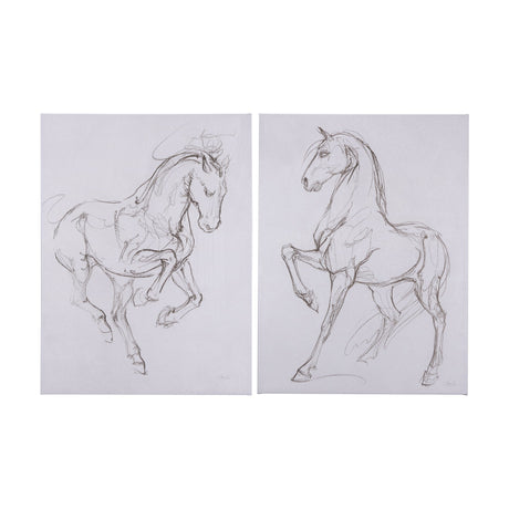 Horse I by Mercana Studio a Hand Embellished Textured Canvas by Mercana at Eve Furniture