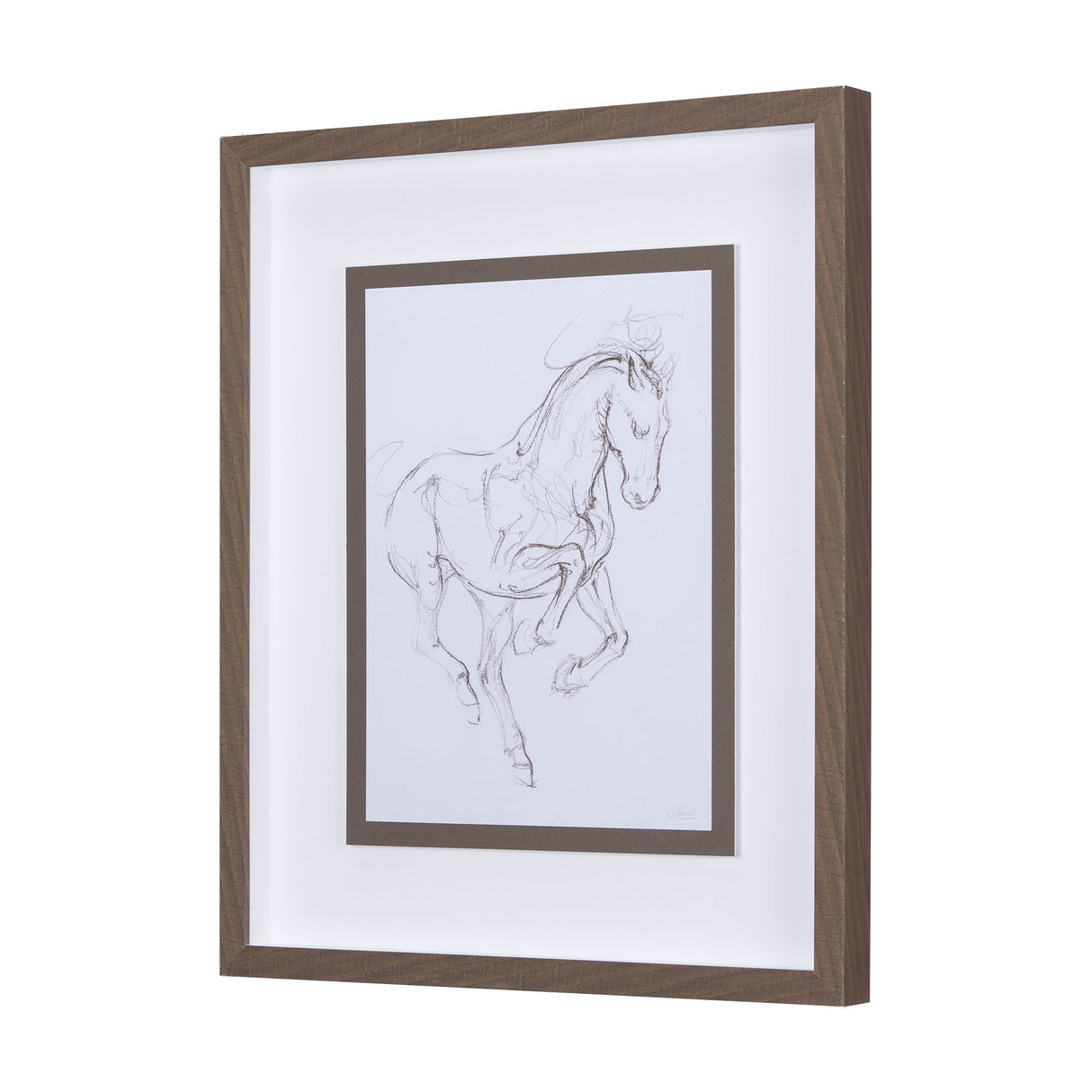 Horse I by Mercana Studio a Hand Embellished Textured Framed Art Print Matted under Glass by Mercana at Eve Furniture