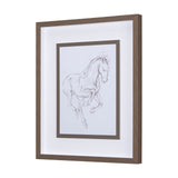 Horse I by Mercana Studio a Hand Embellished Textured Framed Art Print Matted under Glass by Mercana at Eve Furniture