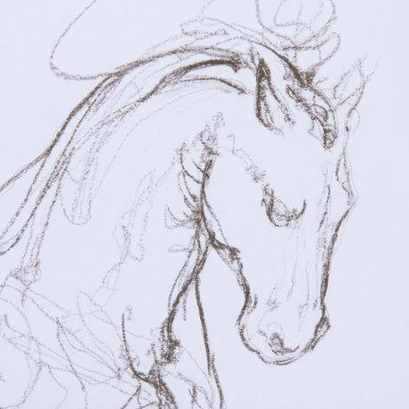 Horse I by Mercana Studio a Hand Embellished Textured Framed Art Print Matted under Glass by Mercana at Eve Furniture