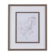 Horse I by Mercana Studio a Hand Embellished Textured Framed Art Print Matted under Glass by Mercana at Eve Furniture