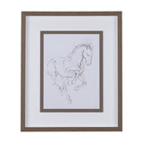 Horse I by Mercana Studio a Hand Embellished Textured Framed Art Print Matted under Glass by Mercana at Eve Furniture