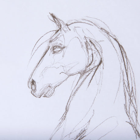 Horse II by Mercana Studio a Hand Embellished Textured Framed Art Print Matted under Glass by Mercana at Eve Furniture