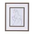 Horse II by Mercana Studio a Hand Embellished Textured Framed Art Print Matted under Glass by Mercana at Eve Furniture