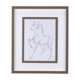 Horse II by Mercana Studio a Hand Embellished Textured Framed Art Print Matted under Glass by Mercana at Eve Furniture
