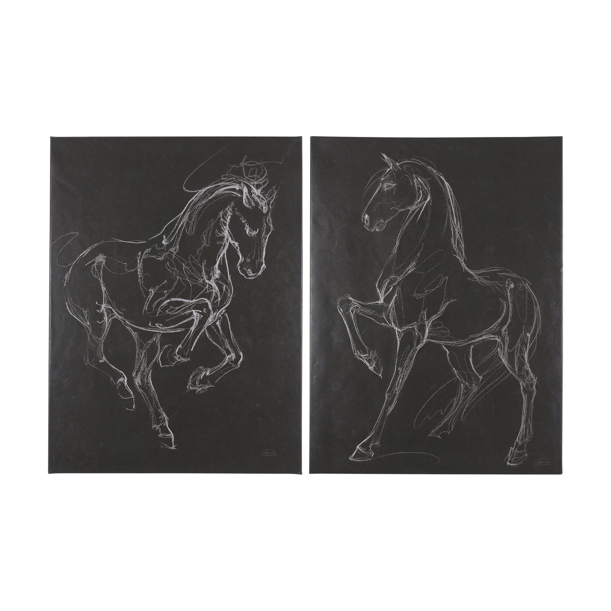 Horse III by Mercana Studio a Hand Embellished Textured Canvas by Mercana at Eve Furniture