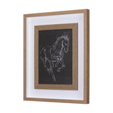 Horse III by Mercana Studio a Hand Embellished Textured Framed Art Print Matted under Glass by Mercana at Eve Furniture
