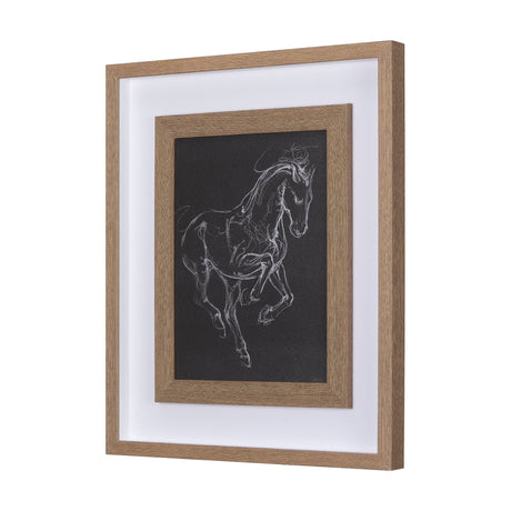 Horse III by Mercana Studio a Hand Embellished Textured Framed Art Print Matted under Glass by Mercana at Eve Furniture