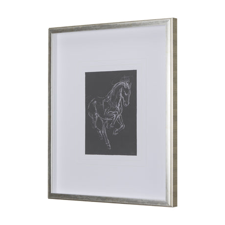 Horse III by Mercana Studio a Hand Embellished Textured Framed Art Print Matted under Glass by Mercana at Eve Furniture