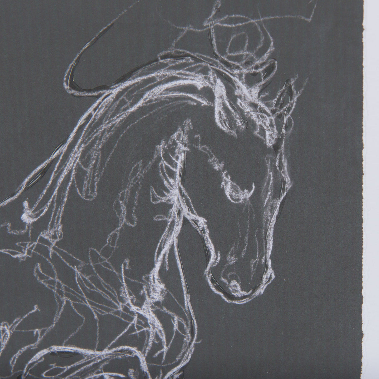 Horse III by Mercana Studio a Hand Embellished Textured Framed Art Print Matted under Glass by Mercana at Eve Furniture