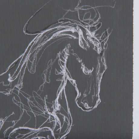 Horse III by Mercana Studio a Hand Embellished Textured Framed Art Print Matted under Glass by Mercana at Eve Furniture