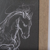 Horse III by Mercana Studio a Hand Embellished Textured Framed Art Print Matted under Glass by Mercana at Eve Furniture