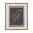 Horse III by Mercana Studio a Hand Embellished Textured Framed Art Print Matted under Glass by Mercana at Eve Furniture