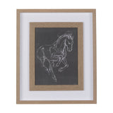 Horse III by Mercana Studio a Hand Embellished Textured Framed Art Print Matted under Glass by Mercana at Eve Furniture