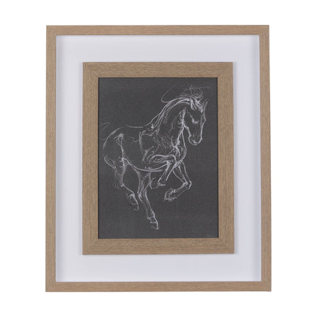 Horse III by Mercana Studio a Hand Embellished Textured Framed Art Print Matted under Glass by Mercana at Eve Furniture
