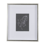 Horse III by Mercana Studio a Hand Embellished Textured Framed Art Print Matted under Glass by Mercana at Eve Furniture