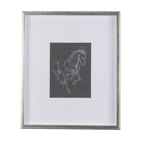 Horse III by Mercana Studio a Hand Embellished Textured Framed Art Print Matted under Glass by Mercana at Eve Furniture
