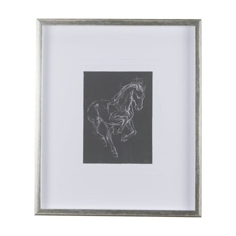 Horse III by Mercana Studio a Hand Embellished Textured Framed Art Print Matted under Glass by Mercana at Eve Furniture