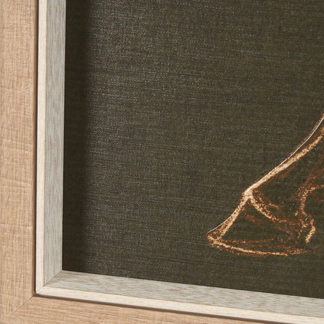 Horse III Olive by Mercana Studio a Hand Embellished Textured Framed Art Print by Mercana at Eve Furniture