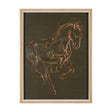 Horse III Olive by Mercana Studio a Hand Embellished Textured Framed Art Print by Mercana at Eve Furniture