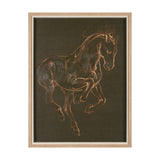 Horse III Olive by Mercana Studio a Hand Embellished Textured Framed Art Print by Mercana at Eve Furniture