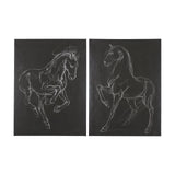 Horse IV by Mercana Studio a Hand Embellished Textured Canvas by Mercana at Eve Furniture