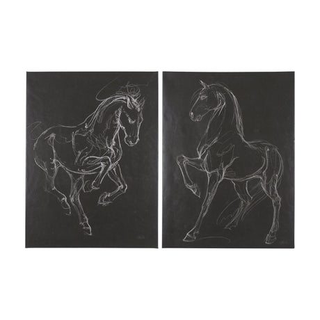 Horse IV by Mercana Studio a Hand Embellished Textured Canvas by Mercana at Eve Furniture