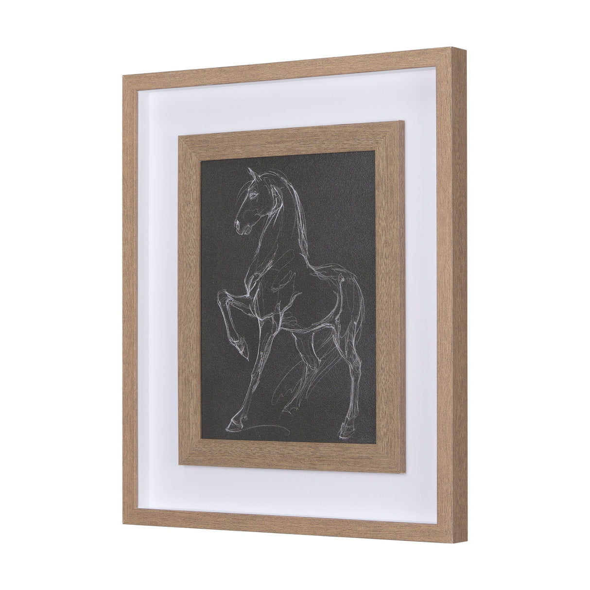Horse IV by Mercana Studio a Hand Embellished Textured Framed Art Print Matted under Glass by Mercana at Eve Furniture