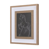 Horse IV by Mercana Studio a Hand Embellished Textured Framed Art Print Matted under Glass by Mercana at Eve Furniture