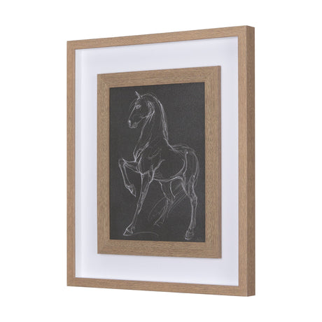 Horse IV by Mercana Studio a Hand Embellished Textured Framed Art Print Matted under Glass by Mercana at Eve Furniture