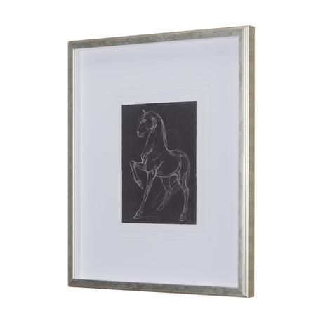 Horse IV by Mercana Studio a Hand Embellished Textured Framed Art Print Matted under Glass by Mercana at Eve Furniture