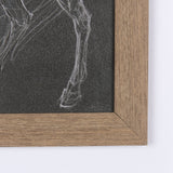 Horse IV by Mercana Studio a Hand Embellished Textured Framed Art Print Matted under Glass by Mercana at Eve Furniture