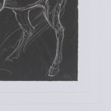 Horse IV by Mercana Studio a Hand Embellished Textured Framed Art Print Matted under Glass by Mercana at Eve Furniture