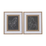 Horse IV by Mercana Studio a Hand Embellished Textured Framed Art Print Matted under Glass by Mercana at Eve Furniture