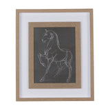 Horse IV by Mercana Studio a Hand Embellished Textured Framed Art Print Matted under Glass by Mercana at Eve Furniture