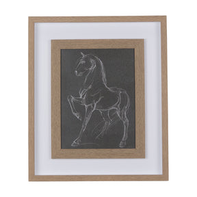 Horse IV by Mercana Studio a Hand Embellished Textured Framed Art Print Matted under Glass by Mercana at Eve Furniture