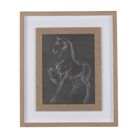 Horse IV by Mercana Studio a Hand Embellished Textured Framed Art Print Matted under Glass by Mercana at Eve Furniture
