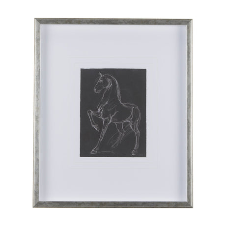 Horse IV by Mercana Studio a Hand Embellished Textured Framed Art Print Matted under Glass by Mercana at Eve Furniture
