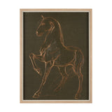 Horse IV Olive by Mercana Studio a Hand Embellished Textured Framed Art Print by Mercana at Eve Furniture