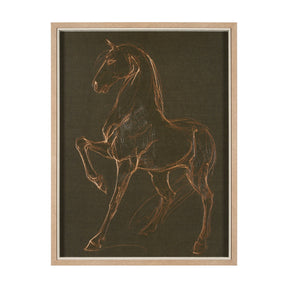 Horse IV Olive by Mercana Studio a Hand Embellished Textured Framed Art Print by Mercana at Eve Furniture