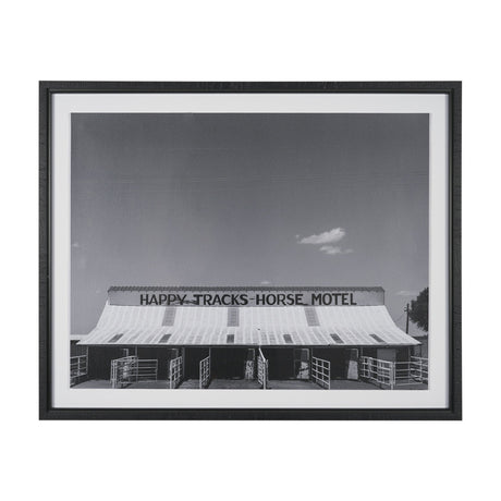 Horse Motel by Bethany Young Textured FramedPhoto Print Matted under Glass by Mercana at Eve Furniture