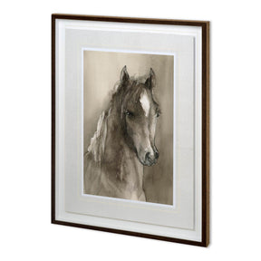 Horse Portrait I by Mercana Studio a Hand Embellished Textured Framed Art Print Matted under Glass by Mercana at Eve Furniture