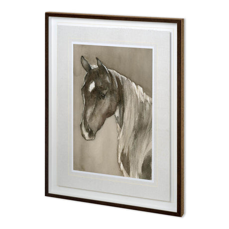 Horse Portrait II by Mercana Studio a Hand Embellished Textured Framed Art Print Matted under Glass by Mercana at Eve Furniture