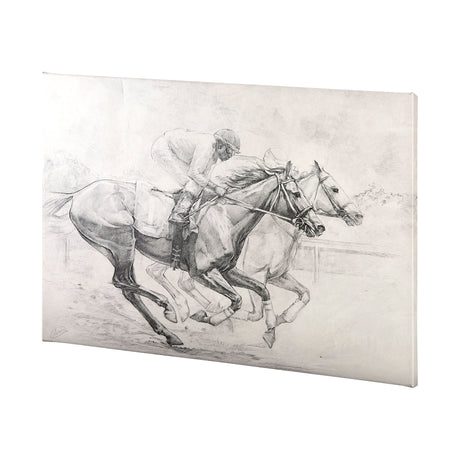 Horse Racing I by Mercana Studio a Hand Embellished Textured Canvas by Mercana at Eve Furniture
